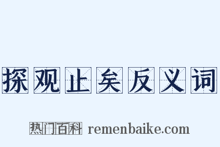 探观止矣反义词是什么意思的图片